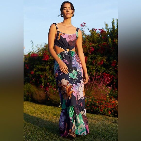 Anthropologie Maeve Cut-Out Maxi Dress - Picture 1 of 8